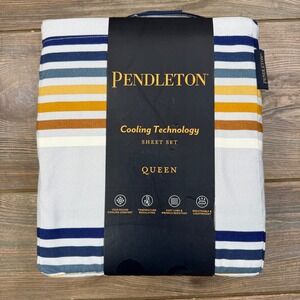Pendleton Queen Sheet Set Westland Stripe Cooling Multi Color 4pc NEW